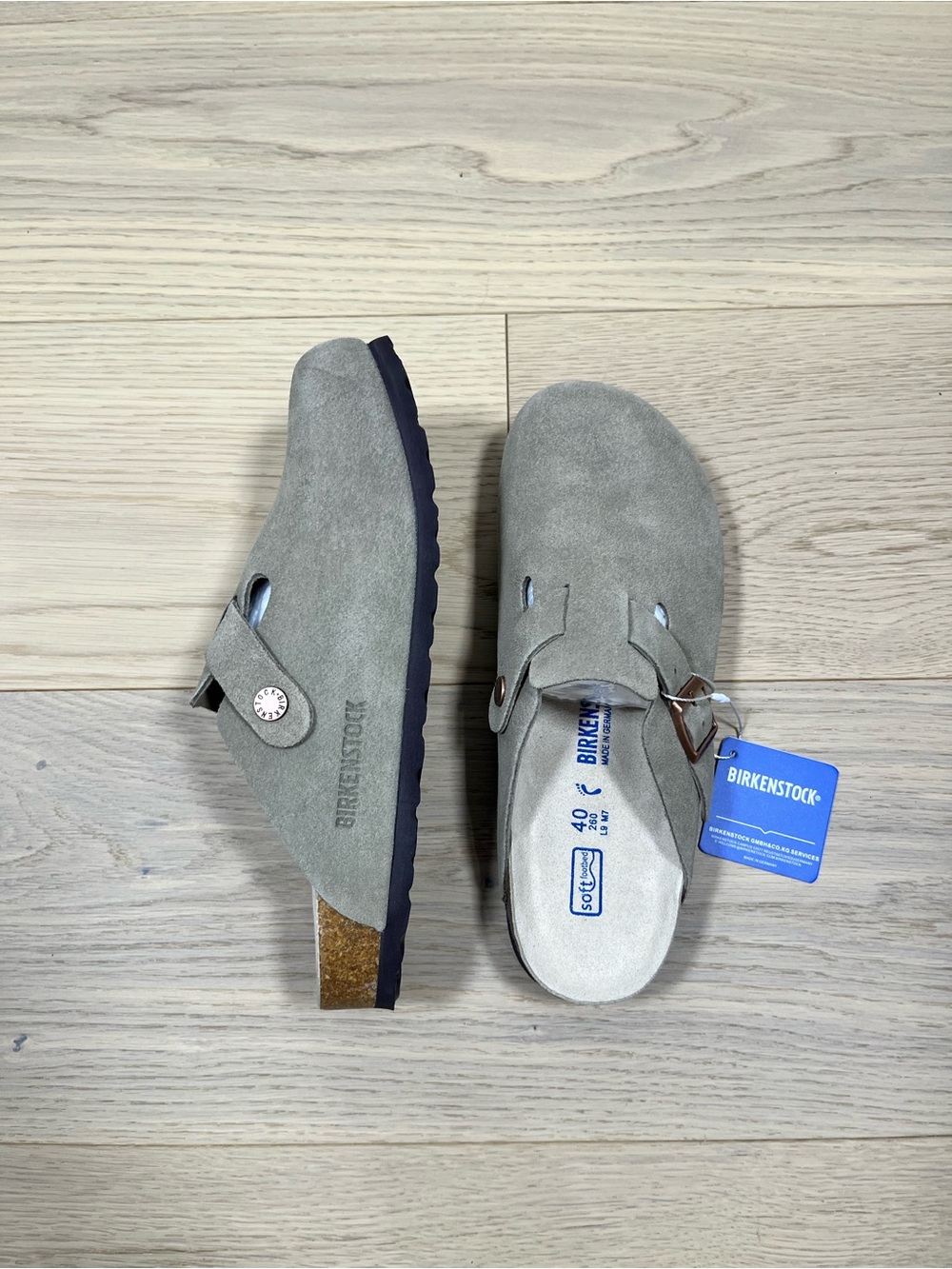 Birkenstock Boston BS Taupe Suede Clogs Size, 36, 37, 38, 39, 40 NWT - Picture 4 of 5
